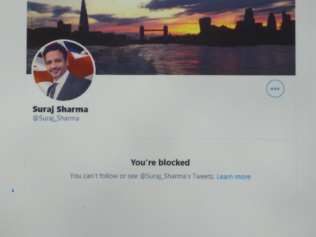 Not on road safety!!STATEMENTPlease read this thread & RT as much as possible. Many tks. #Chislehurst Conservative Councillor Suraj Sharma has today blocked us. He represents Chislehurst ward yet frequently attacks residents on Twitter then deletes posts. @RantyHighwayman