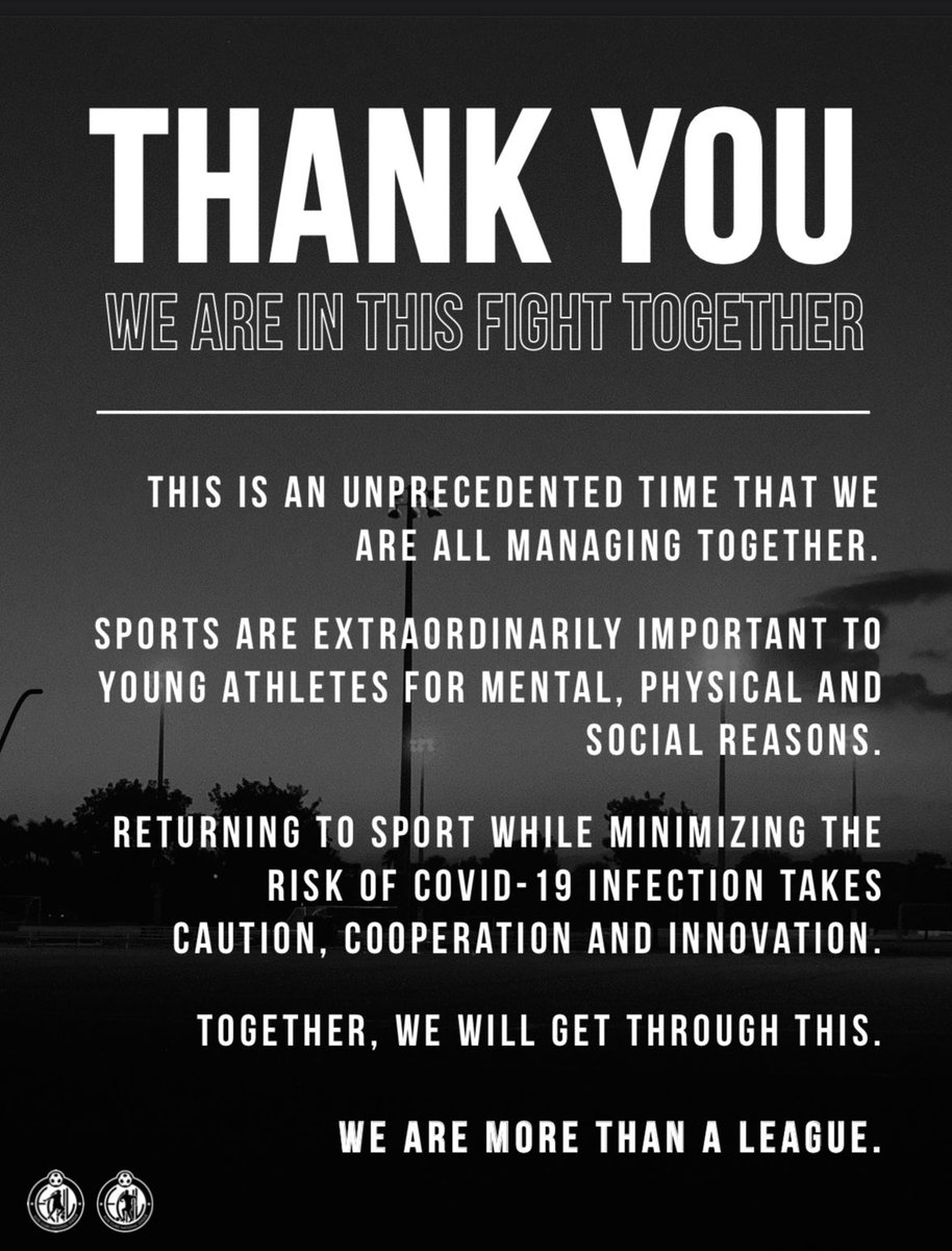 Thank you @boysecnl &amp; @theecnl for an extremely informative Return to Play webinar last night. The recommendations along with our state and local protocols will help ensure our players, coaches and families remain healthy and safe! #morethanaleague #ecnlallin