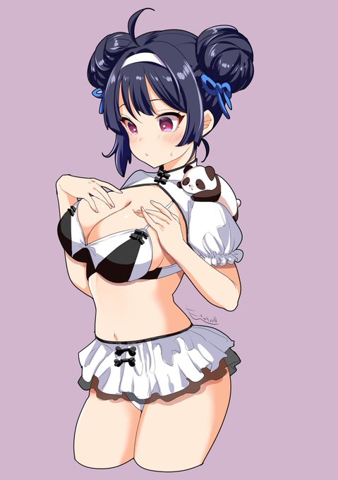 malymoonさんの可愛いチャイナランジェリー🐼🐼 