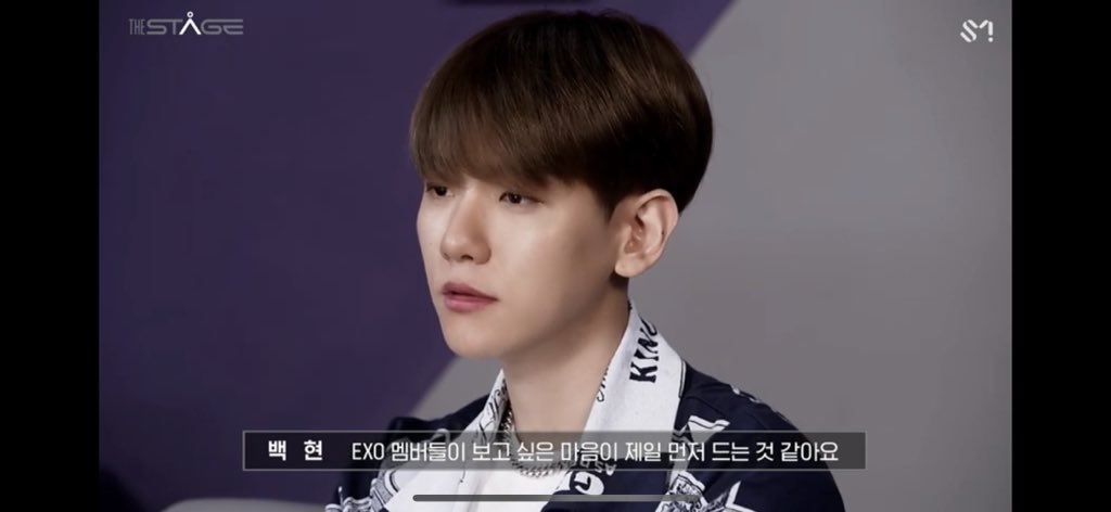 Baekhyun THE STAGEQ1. Thoughts on 2nd solo CBBaekhyun : everytime i do solo activity, the thought on how i miss EXO members always comes first. But as i can still meet the fans as the biggest plus point of having solo activity, i always think a lot about dropping my album fast