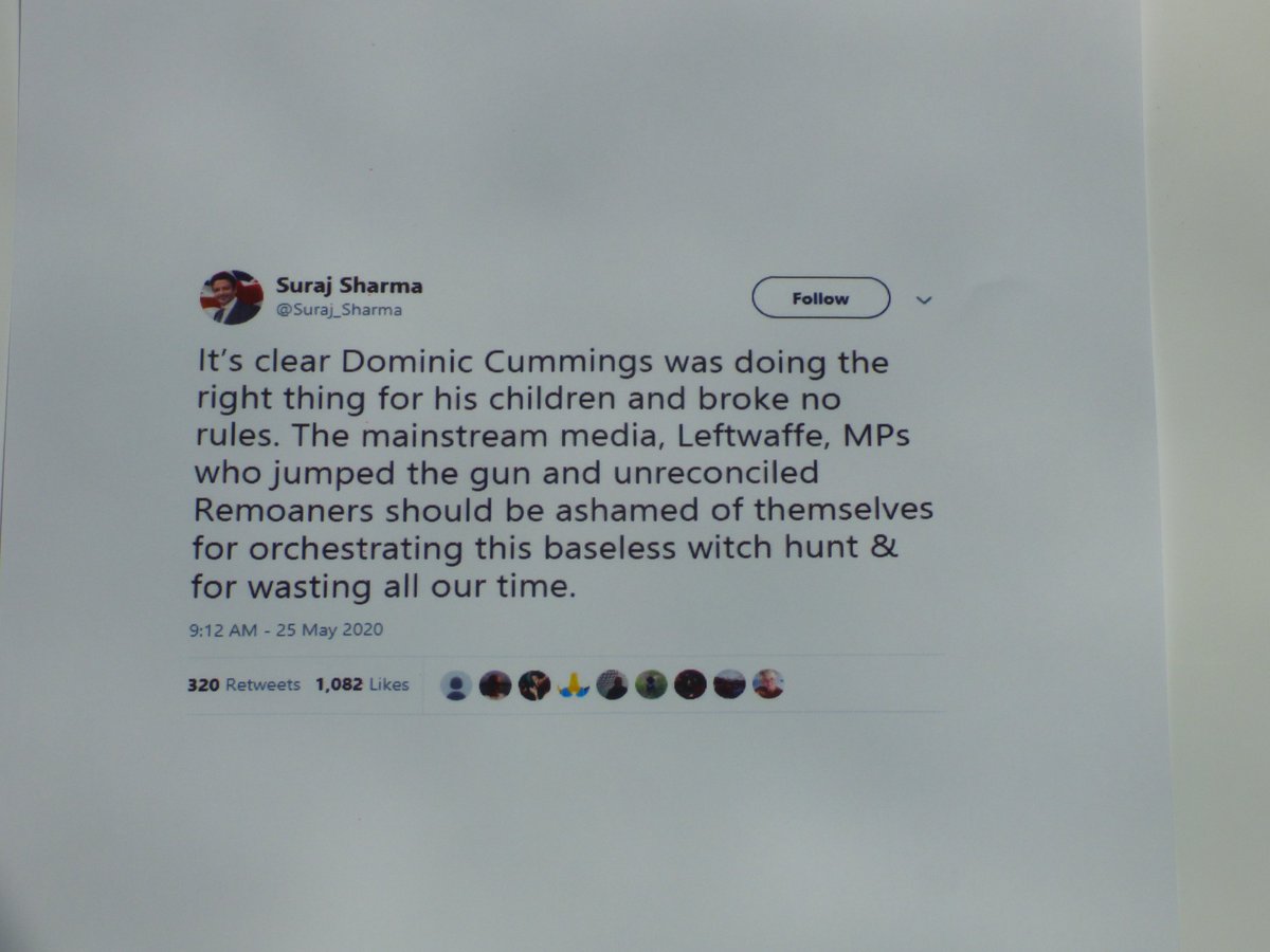 "Imbecile" was used as she did not agree with Councillor Sharma’s aggressive tweet supporting Dominic Cummings. Please note our local Conservative MP  @neill_bob said yesterday Cummings should resign. @JustEricWalker  @LeemingLachie  @Kapt_Kopter  @Dw81Ms
