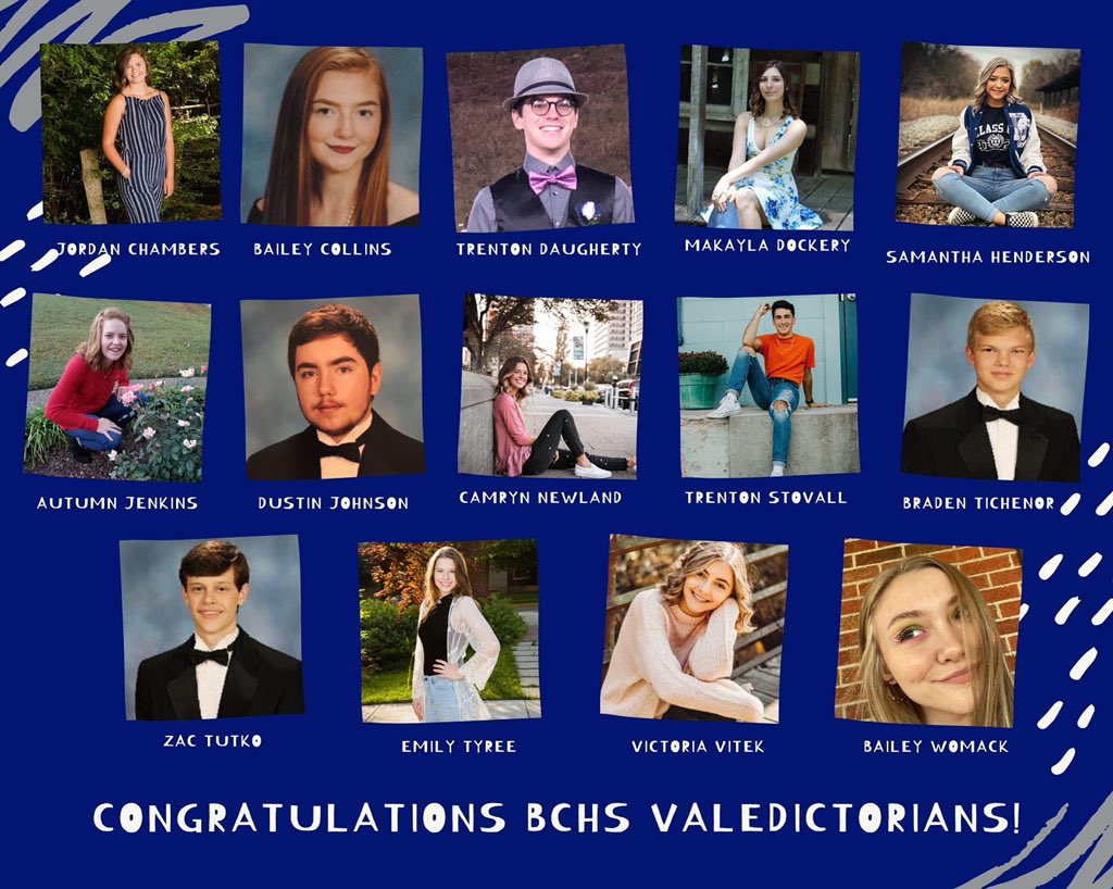 BCHS_Bears's tweet photo. Congratulations BCHS 2020 Valedictorians! https://t.co/8EhPa9kb2A