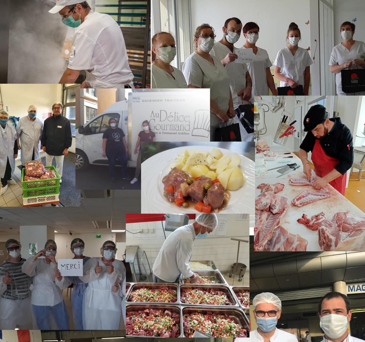 Bravo à tous!
Au bilan de notre action de #solidarité 2 200 plats préparés avec Label Rouge Veau élevé sous la mère, <a href="/Agneau_Poitou/">l'Agneau du Poitou</a> <a href="/agneaupyrenees/">Agneau lait Pyrénées</a> <a href="/AgneauLimousin/">Agneau_Limousin IGP</a> #AgneaudePauillac et <a href="/frcap2/">frcap N-A & V</a>  #merciauxsoignants #ceuxquifontlaviande #FiersDeVousNourrir 👉 interbev-nouvelleaquitaine.fr/_medias/AQUI/d…