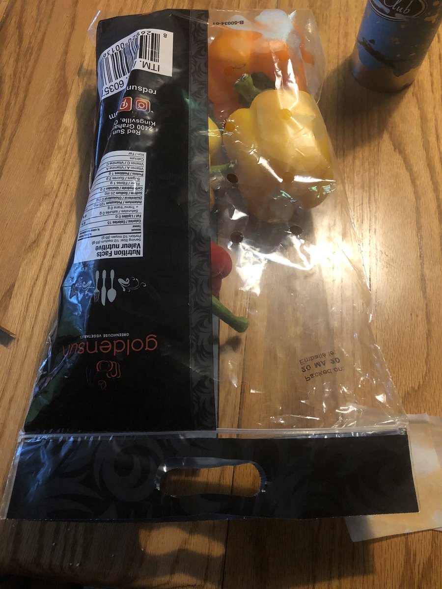 Bag of peppers with holes, zip seal on top. Bag of chips without holes, no zip seal. What am I missing here?