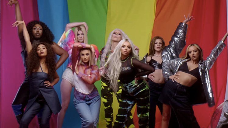 6. these girls are the best lgbt allies. they releasd a music video with the help of stormzy to stand their opinion on the topic. they perform many times with the lgbt flag and even did it in a country where lgbt rights are banned. the audacity tho 