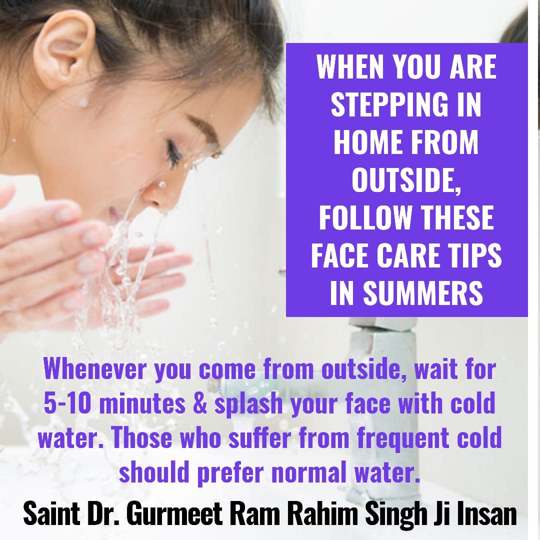 Su_BRO777's tweet photo. Reversed Saint Dr.@Gurmeetramrahim Singh Ji Insan has guided us from time to time to protect from sunburn and heat.
#TipsToBeatSummerHeat https://t.co/QNnWEYlD8i