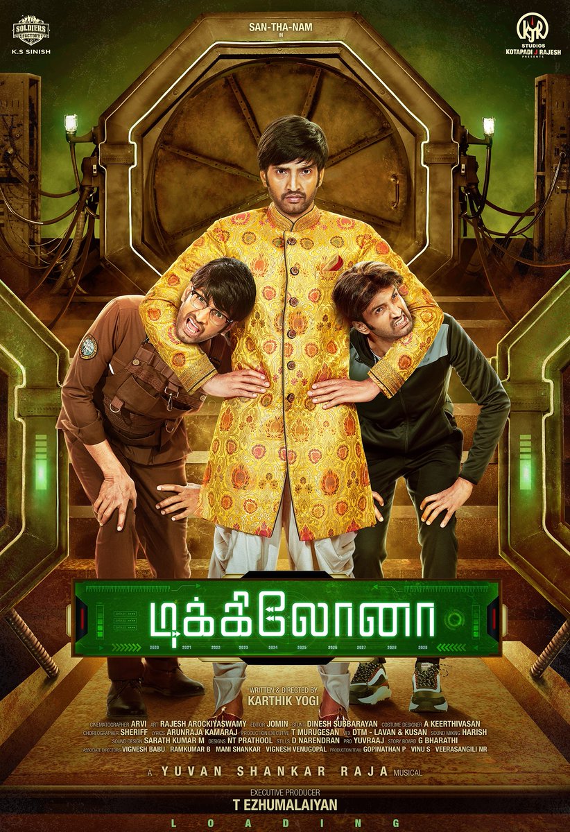 KJR Studios (@kjr_studios) on Twitter photo Double trouble kelvi patrupeenga! Here’s triple trouble... The funniest trouble! 😂
#DikkiloonaFirstLooks - Look No.1 is here!
#Dikkiloona #DikkiloonaGameStarts <a href="/iamsanthanam/">Santhanam</a> @karthikyogitw <a href="/thisisysr/">Raja yuvan</a> <a href="/SoldiersFactory/">Soldiers Factory</a> <a href="/AnaghaOfficial/">Anagha</a> <a href="/KanchwalaShirin/">Shirin Kanchwala</a> <a href="/twitavvi/">Aravind Kumar</a> <a href="/J0min/">Jomin Mathew</a> Double trouble kelvi patrupeenga! Here’s triple trouble... The funniest trouble! 😂
#DikkiloonaFirstLooks - Look No.1 is here!
#Dikkiloona #DikkiloonaGameStarts <a href="/iamsanthanam/">Santhanam</a> @karthikyogitw <a href="/thisisysr/">Raja yuvan</a> <a href="/SoldiersFactory/">Soldiers Factory</a> <a href="/AnaghaOfficial/">Anagha</a> <a href="/KanchwalaShirin/">Shirin Kanchwala</a> <a href="/twitavvi/">Aravind Kumar</a> <a href="/J0min/">Jomin Mathew</a>