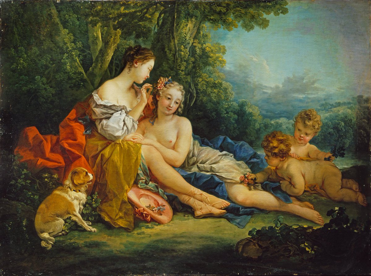 WallaceMuseum's tweet photo. For today’s #ColoursofBoucher, @metmuseum curator and Boucher expert @DavidPullins, discusses the artist’s games with vibrant orange. Boucher used his knowledge of colour to test his viewers and put them to work, hinting at colour mixtures rather than incorporating them outright. https://t.co/HOufcHDeqN