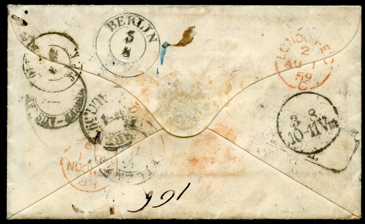 sentrystamps's tweet photo. Stamps missing - 3
Tuscany 1859 envelope that was redirected and had so many manuscript rate markings that the stamps were removed to make room  for some more. Shown front and back, and mock-up of what it may have looked like when first posted. https://t.co/gizYxLO8ZP