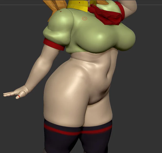Zbrush ギャン子 WIP

股間周りを結合して均し。
パンツは骨盤やお尻の形がしっかりと決まってから取り掛かりたい。
下半身にはこだわりたいのである。
骨盤まわりの骨格や筋肉などを勉強しなければ。 