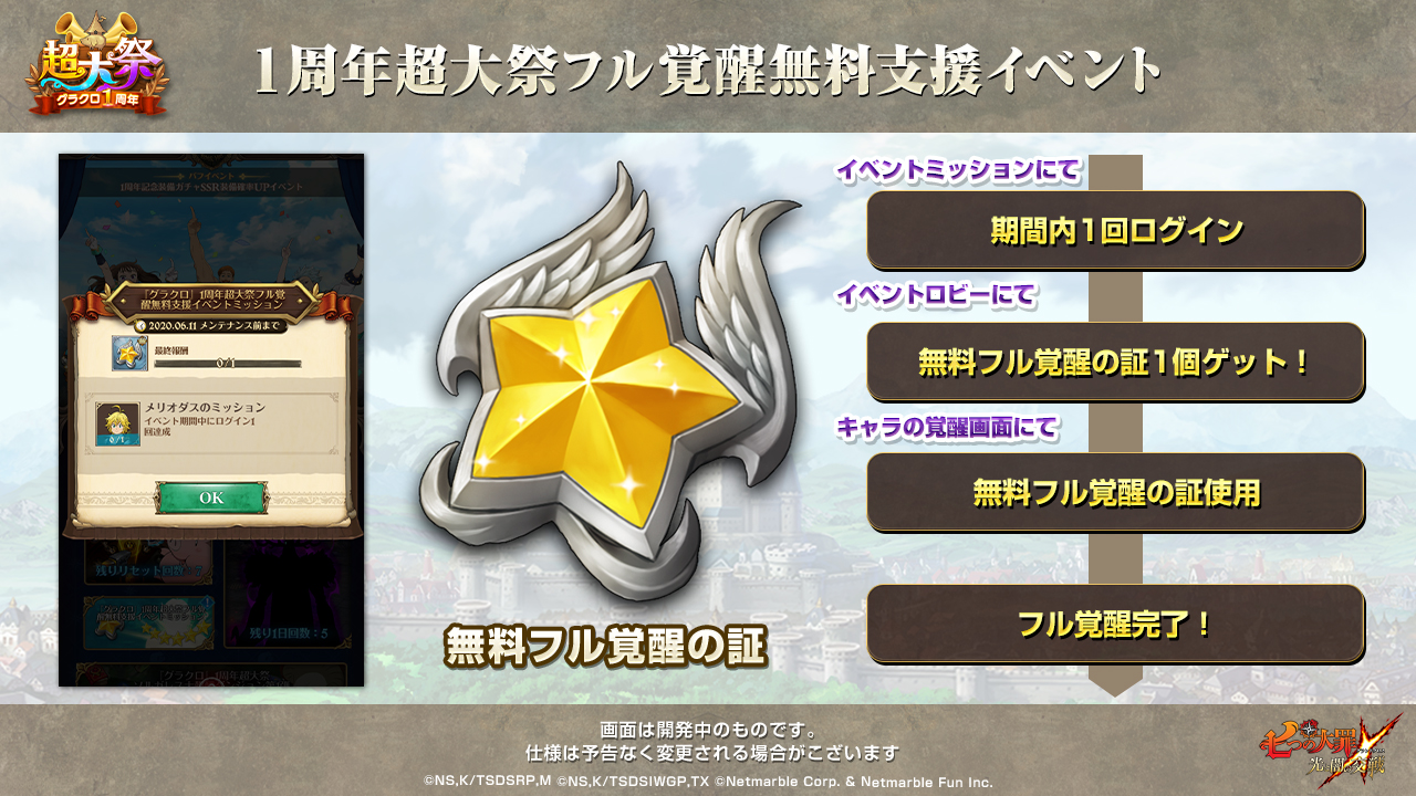 グラクロ攻略 Gamewith Auf Twitter フル覚醒支援イベント ログインするだけでキャラ1体をフル覚醒にできるアイテムを入手できるようです ゴールド足りないのでとっても助かります グラクロ T Co 35bz5hxmez Twitter