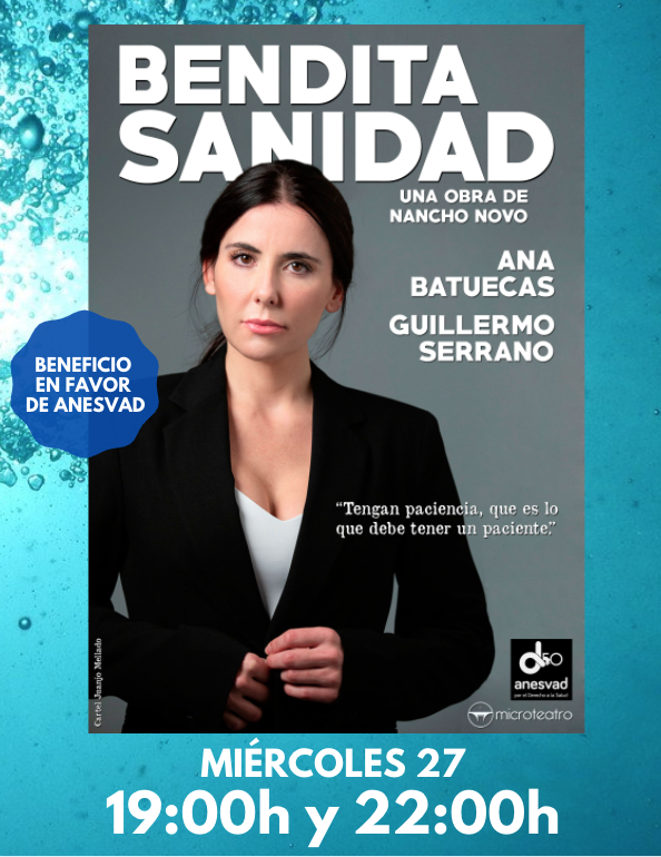 Anesvad's tweet photo. Último día para poder disfrutar de la pieza "Bendita Sanidad". Colaborando con @microteatro y dirigida y escrita por @nanchonovo. Si todavía no tienes entrada, hazte con la tuya:
https://t.co/IQDQs3kklD
#MenosVirusMasSanidad #MicroEnCasa @AnaBatuecas @serranotwitea https://t.co/mwd9XqwE9n
