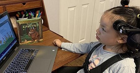BloorviewSchool's tweet photo. Do you have books that you love reading over & over again?
One student shared her favourite book in our latest Library Blog post....#TheGruffalo by Julia Donaldson which she reads using her head switch!
Read more: https://t.co/UoaA4NZQti
#BSAAtHome #LLC #kidlit #DreamLearnGrow https://t.co/y4Ez6MCh1h