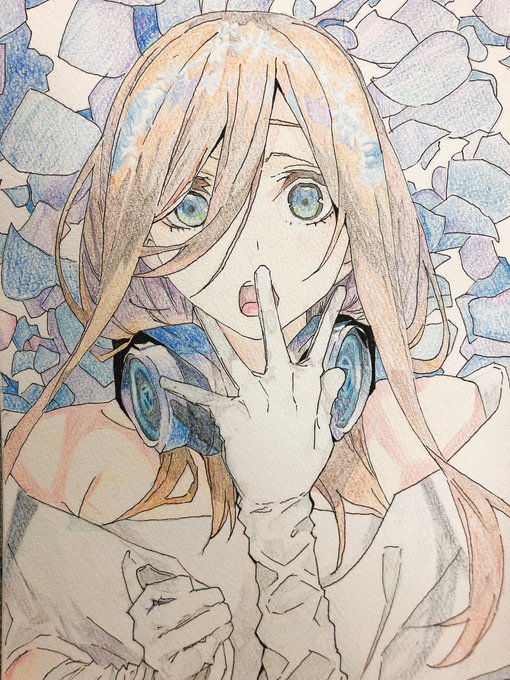 Aloe たまにお絵描きまんさんがTwitterに投稿した中野三玖(五等分の花嫁)のイラスト。