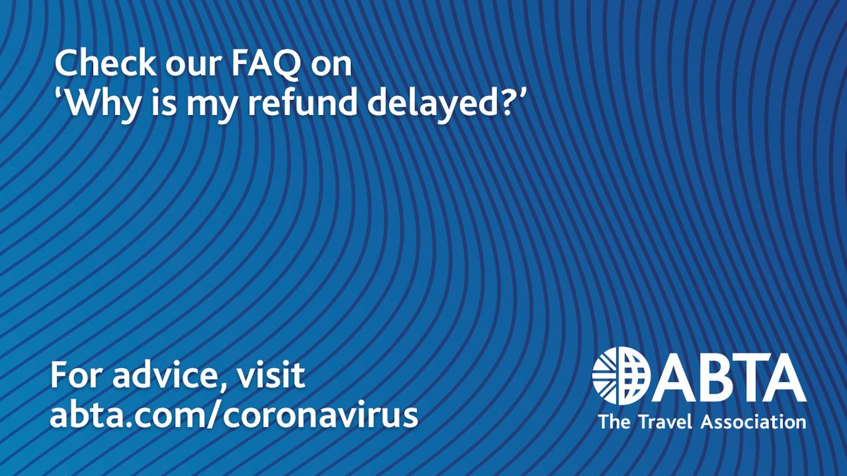 Travel businesses are operating in exceptionally difficult circumstances, with higher call volumes and furloughed staff, resulting in refund delays. This is understandably frustrating for customers, &amp; your patience is really appreciated. Read more at abta.com/coronavirus