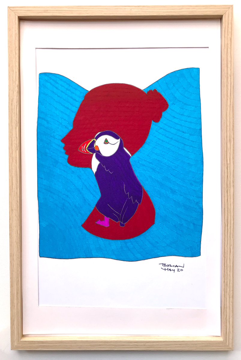 Our sponsor has committed to funding the first 50 sales (there are about half left) so move fast if you see something you want.Woman with Puffin (2020)