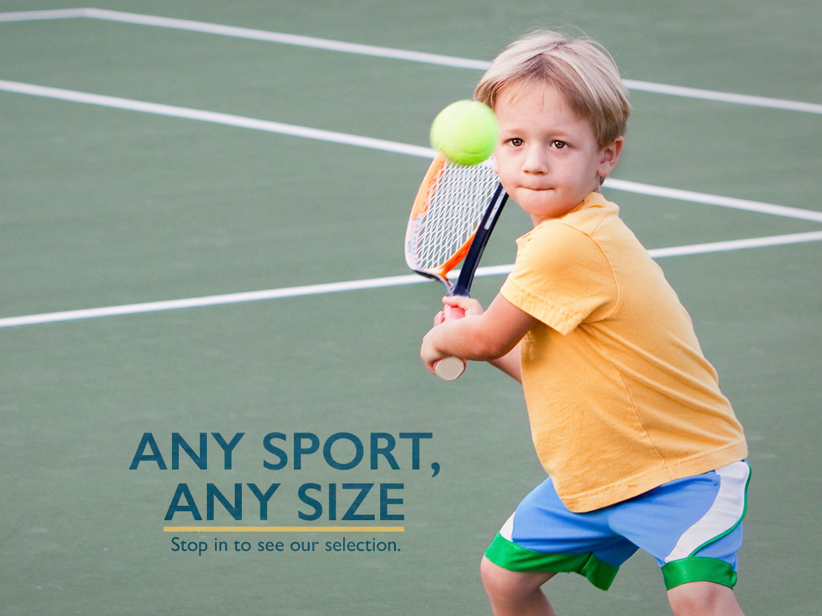 We got tennis racquets for beginners of all ages!
