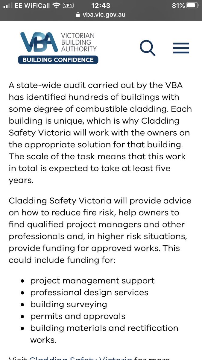 Looking at the  #australian approach to cladding remedial - do get the impression  @mhclg is overcomplicating & missing more streamlined approachesLike the final quote “it isn’t just about safety, it’s about fairness to people who bought apartments in good faith but let down..