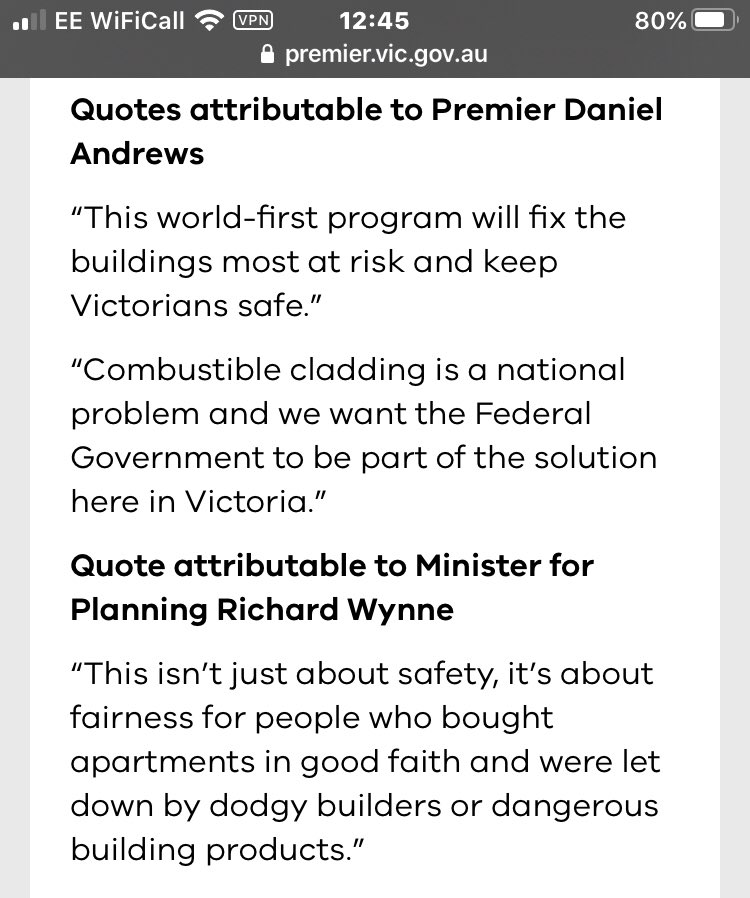 Looking at the  #australian approach to cladding remedial - do get the impression  @mhclg is overcomplicating & missing more streamlined approachesLike the final quote “it isn’t just about safety, it’s about fairness to people who bought apartments in good faith but let down..