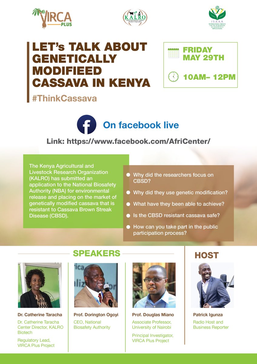 Join the Discussion. Lets talk about Genetically modified Cassava  #ThinkCassava