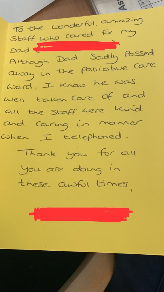Gate42P's tweet photo. A lovely Thankyou card for @Gate42P @MidYorkshireNHS today! #covid #nurse #NHSheroes https://t.co/NfQQtImSju