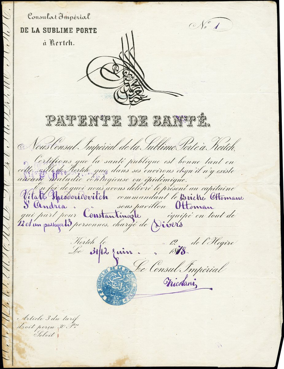 Reading about digital health certificates I immediately think about old practices of issuing bills of health/patente de santé. Such documents for centuries were a precondition for ships to travel from one port to another, especially during epidemics. 1/7