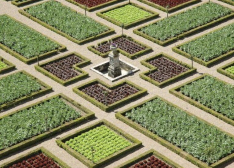 Схема огорода фото. Вилландри овощные сады. Вилландри 2д 75х25. Французский огород. Французский огород планировка.