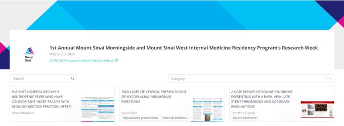 MSM-MSW Internal Medicine Residency Research (@msm_msw) on Twitter photo DAY 2 of the 1st Annual Mount Sinai Morningside and Mount Sinai West Internal Medicine Residency Program Virtual Research Week is underway and authors are ready to answer any questions! #MSMWIMEDresearchweek <a href="/DOMSinaiNYC/">Mount Sinai Department of Medicine</a> <a href="/MountSinaiNYC/">Mount Sinai Health System</a> <a href="/IcahnMountSinai/">Icahn School of Medicine at Mount Sinai</a> @slrchiefs DAY 2 of the 1st Annual Mount Sinai Morningside and Mount Sinai West Internal Medicine Residency Program Virtual Research Week is underway and authors are ready to answer any questions! #MSMWIMEDresearchweek <a href="/DOMSinaiNYC/">Mount Sinai Department of Medicine</a> <a href="/MountSinaiNYC/">Mount Sinai Health System</a> <a href="/IcahnMountSinai/">Icahn School of Medicine at Mount Sinai</a> @slrchiefs
