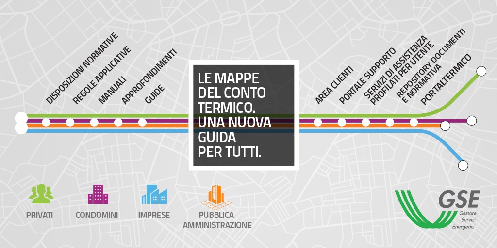 GSErinnovabili's tweet photo. Online le #mappe del #ContoTermico #GSE.
Uno strumento indispensabile per #PA, #imprese e #cittadini con le informazioni necessarie per ottenere gli #incentivi #GSE e suggerimenti pratici per superare le criticità più frequenti.
Scaricale qui: https://t.co/JBciivo8UF https://t.co/tYEFgucvBb