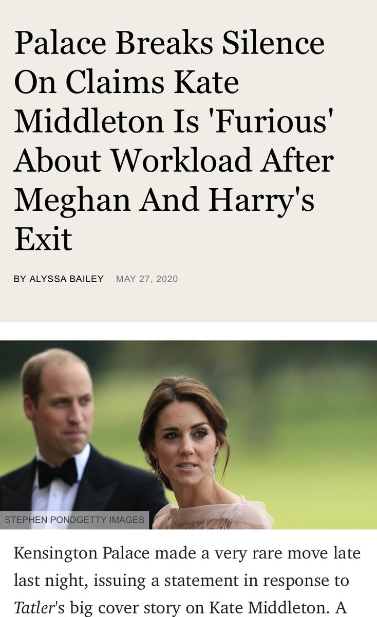 So now Cain and Unable’s PR people are doing some major backtracking. They’ve released a “rare” statement denying the story. Which is funny coz the excuse that’s always given for them not publicly defending Meghan is that “stiff upper lip”, “never complain, never explain” shit
