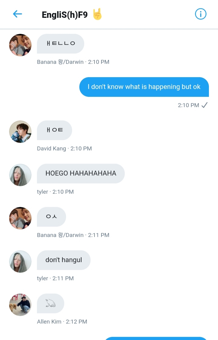 Yes Benjamin hyung, it's a whole mess of us online at the same time *coughs* even when Terry hyung, Ethan hyung and Marcellino are absent (it's a good thing or I'll have a headache).