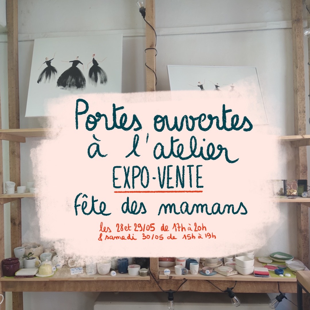 Vente spéciale Fête des mères à l'atelier 🖤 Rendez-vous au 15 bis rue René Leynaud Lyon1 pour des jolis cadeaux à tous les prix : #Peintures, #cartes et #céramiques 🖤
Ouvert les jeudi 28 et vendredi 29 mai entre 17h et 20h puis samedi 30 mai de 15h à 19h. #lyon #FeteDesMeres