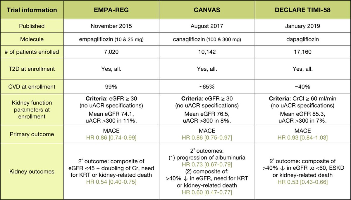 Nephrology Jrnl Club Auf Twitter Sglt2 Inhibitors Lower Morbidity And Mortality In Patients With Diabetes Empa Reg Empagliflozin Canvas Canagliflozin And Declare Timi 58 Dapagliflozin Showed Significant Reductions In Mace Nephjc Https T