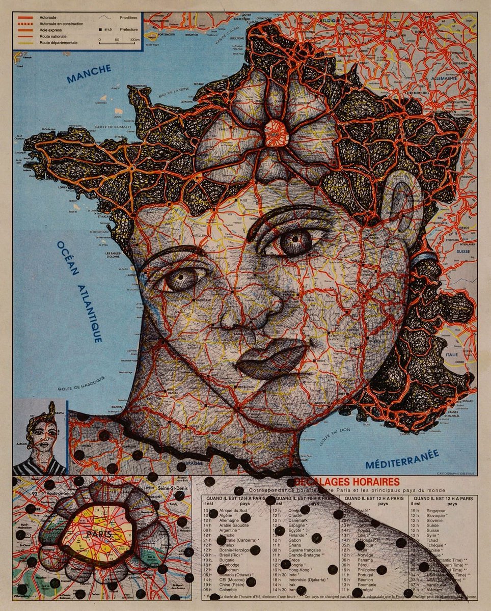 ClaraCastagne's tweet photo. Dans quel périmètre de 100km vous situez-vous ? 🧭

Si à #Paris, rendez-vous avec #VOYAGE, l’exposition de mes géographies à la Galerie @ByChatel 🗺 

📍58 rue des Tournelles / 75003 

#art #exposition #exhibition #geography #maps #vintagemaps #cartesgéographiques #dessin https://t.co/DSEl4B18ss