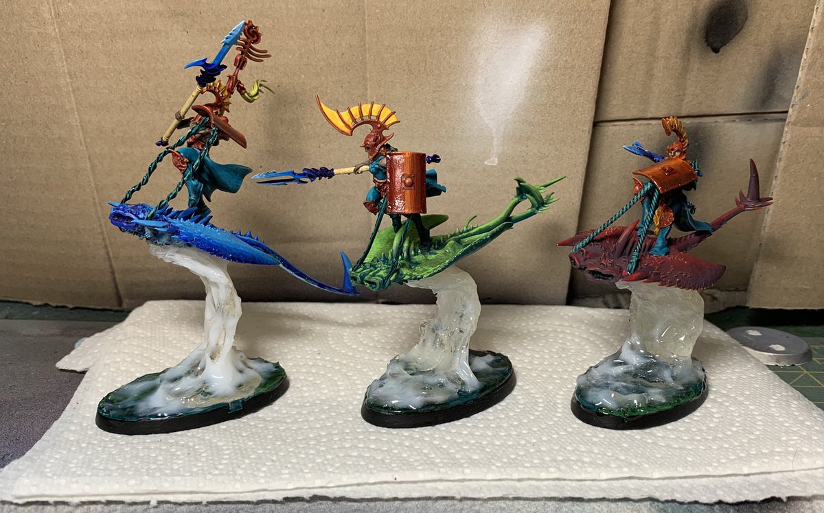 ugluk1974's tweet photo. Morsarr Guard on Fangmora Rays competed for now. #paintingwarhammer #paintingminiatures #Warmongers https://t.co/FB4HC65IFM
