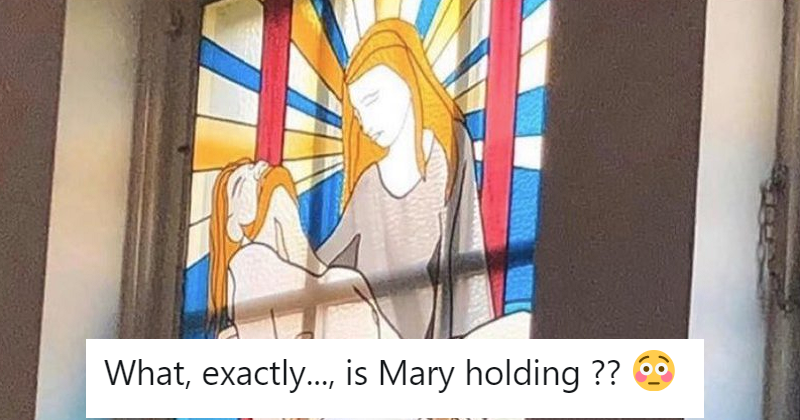 This accidentally NSFW stained-glass window doesn’t look very biblical #recap thepoke.co.uk/2019/11/19/thi…