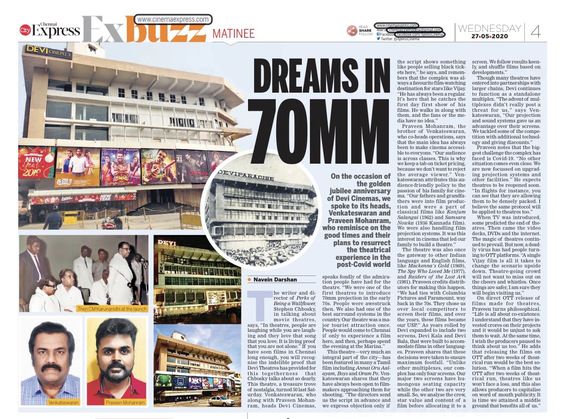 Ajaychairman's tweet photo. "A single Vijay film is all is takes to change the scenario upside down. Crowd will come back to theatres" - Devi Theatre management on the occassion of their golden jubilee anniversary. https://t.co/VJXsGrQczn