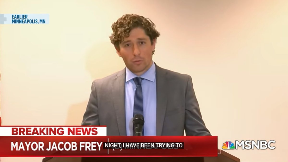 Miles1J3Edwards's tweet image. Minneapolis, Minnesota - Mayor Jacob Frey held a press conference Tuesday to share his thoughts on the tragic events of George Floyd's death, "What we saw was horrible. Completely and utterly messed up."  #GeorgeFloyd #MayorJacobFrey #Minneapolis #MSNBC atlwebmag.com/2020/05/27/bei…