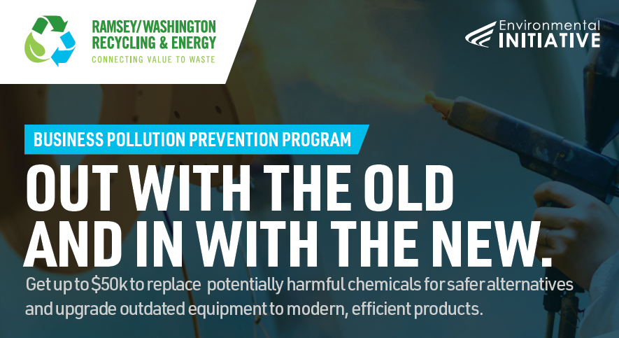 Free Pollution Prevention technical assistance &amp; up to $50,000 financial support to <a href="/RamseyCounty/">RamseyCounty</a> businesses transitioning away from PERC and VOCs. Offered by Ramsey/Washington Recycling and Energy's new Business Pollution Prevention Program.
See more at morevaluelesstrash.com/bpp