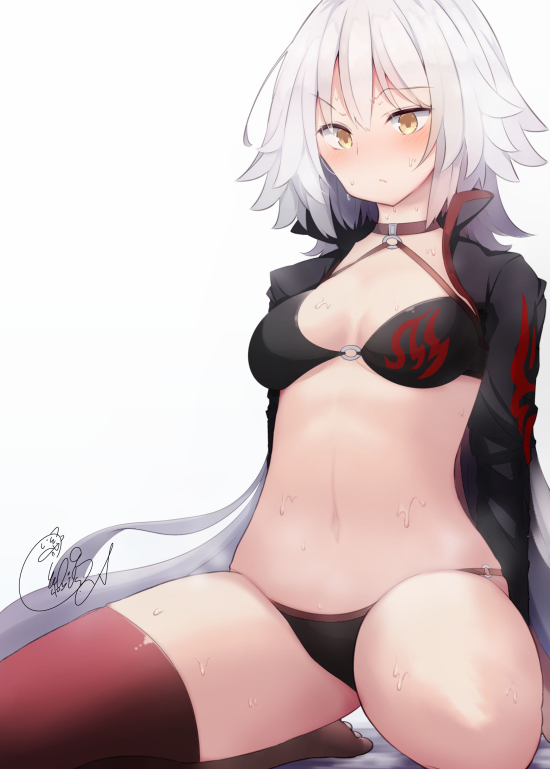 ジャンヌ・オルタ ,水着ジャンヌオルタ 「そろそろエアコン使いたくなってきたジャンヌオルタ
#FGO 」|紅シャケ◆ お仕事募集中のイラスト