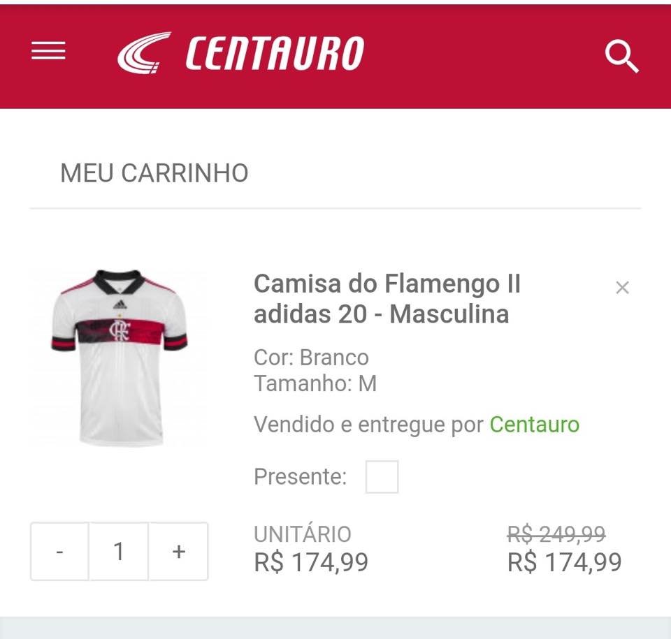 centauro blusa do flamengo 2020