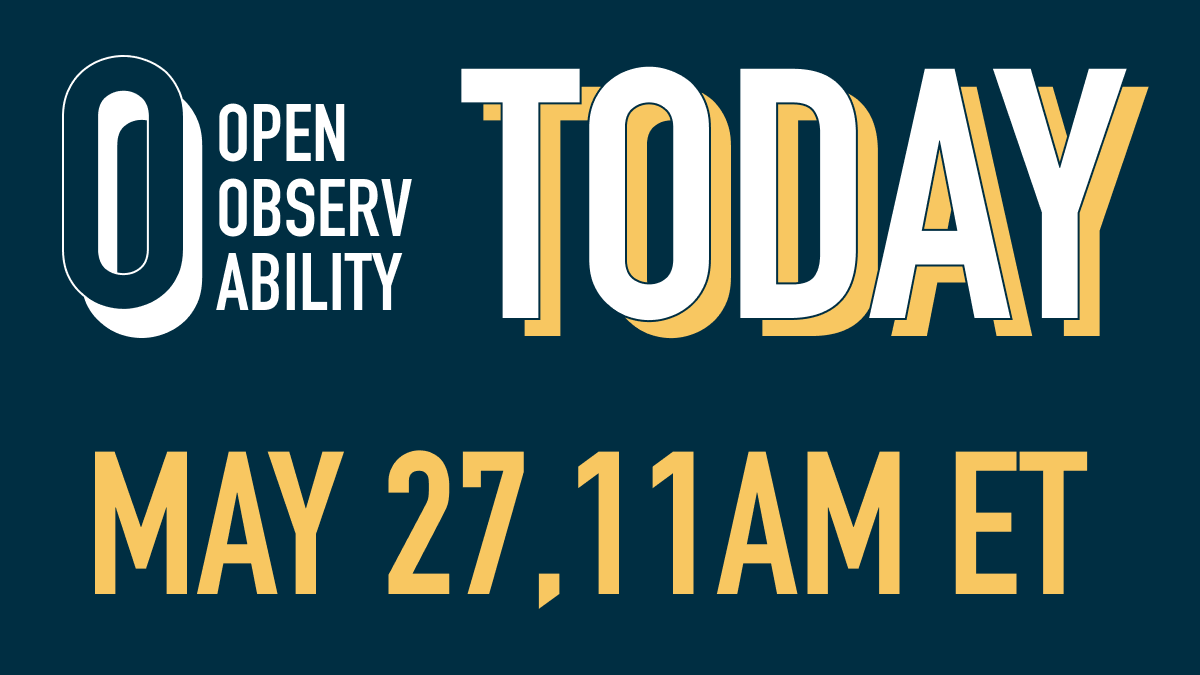 logzio's tweet photo. Today is the day--We can't wait to connect with the #opensource community at the first ever #OpenObservabilityConf!

Event starts at 11 am ET with sessions from @tomerlevy,  
@nessa_degennaro, @jcchavezs, @juliusvolz, @YuriShkuro, @wusheng1108 &amp; more! 

See you there! https://t.co/pB0gE9gxWH
