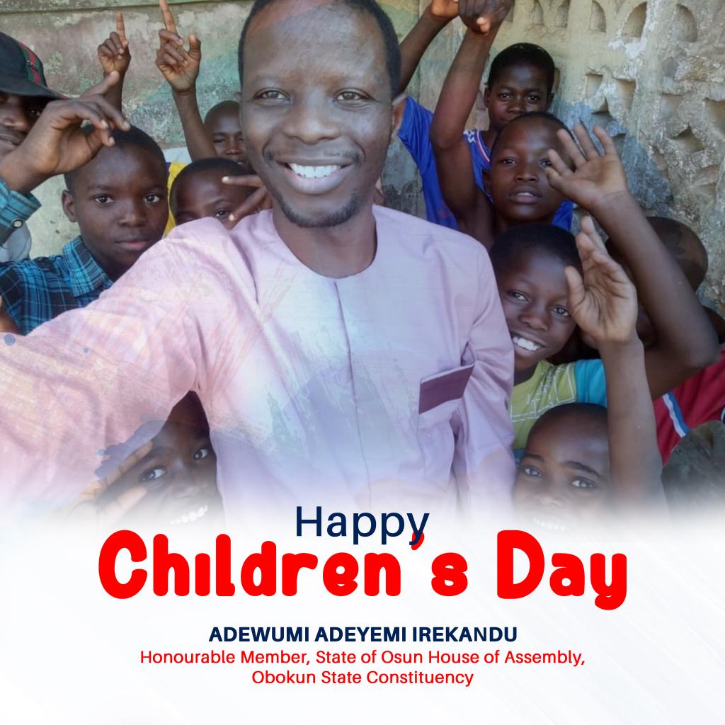 adewumiadeyemii's tweet photo. CHILDREN'S DAY: IREKANDU FELICITATES WITH OBOKUN CHILDREN, ADVOCATES STRENGTHENING OF INSTITUTIONS RESPONSIBLE FOR CURBING OF CHILD LABOUR, ABUSE AND TRAFFICKING.

Honourable Adewumi Adeyemi IREKANDU representing OBOKUN STATE CONSTITUENCY has advocated for the strengthening of https://t.co/Srjob5o74O