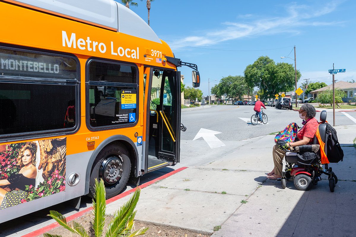 She’s also often alone on the bus. Transit ridership has plummeted since mid-March, when states began imposing stay-at-home orders. The L.A. Metro, said ridership has fallen 64% on buses — about 1.2 million people rode them each day before COVID-19 hit.:  @heidi_demarco