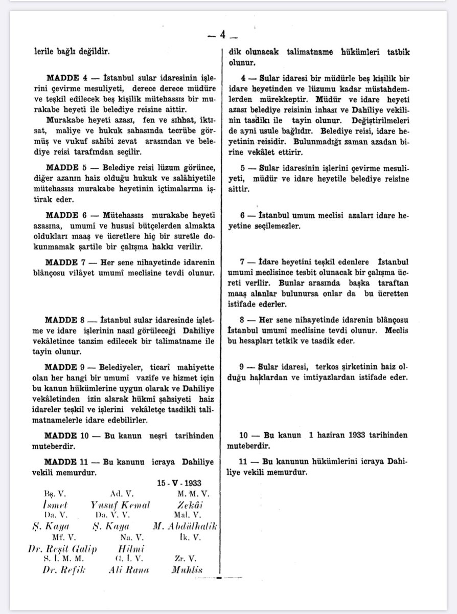 SafakBasa's tweet photo. İSKİ 87 YAŞINDA! İSKİ, 87 yıl önce bugün Mustafa Kemal Atatürk’ün Cumhurbaşkanı, İsmet İnönü’nün de Başbakan olduğu dönemde Mecliste kabul edilen, 27/5/1933 tarih ve 2226 sayılı “İstanbul Belediyesine Bağlı İstanbul Sular İdaresi Teşkili Hakkındaki Kanunla” kurulmuştur. https://t.co/tw17MVcCeZ