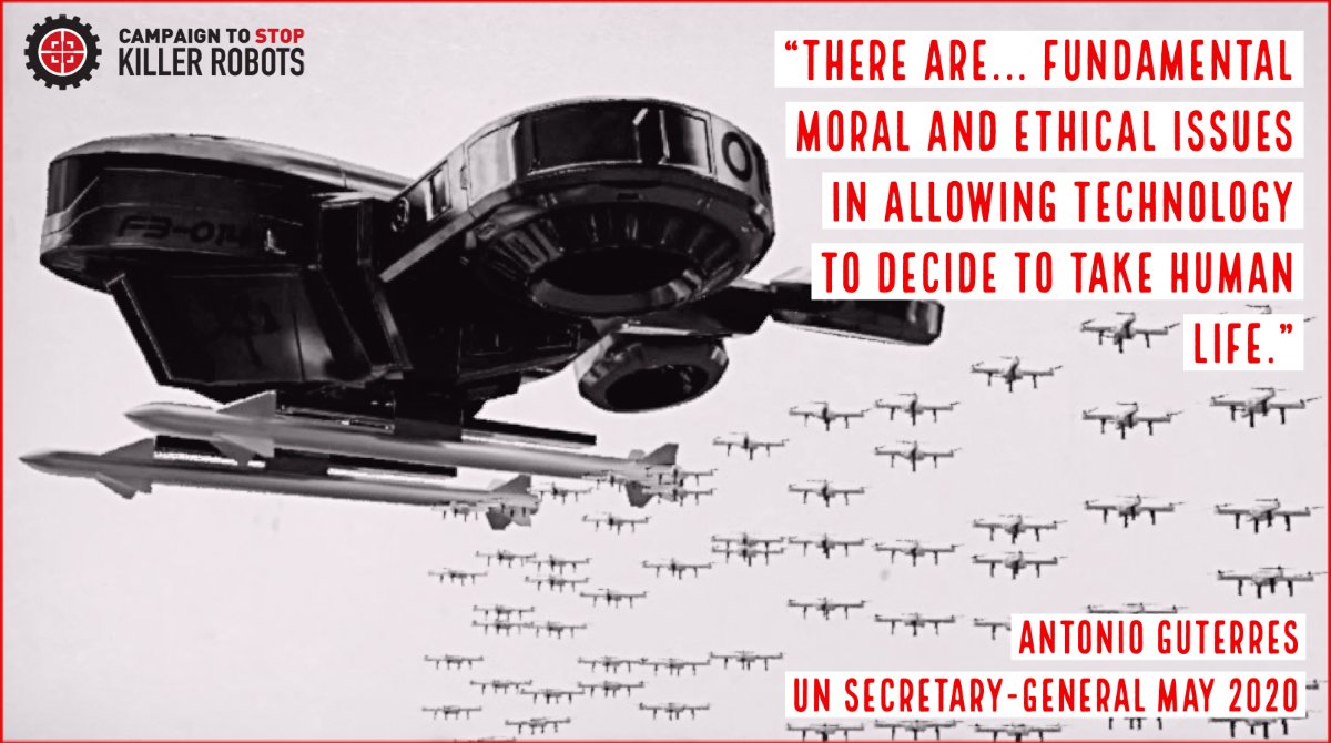  #China is the only permanent Security Council state to support calls for a new treaty on lethal autonomous weapons systems. Rest say it's too soon(!?), existing law applies. Concerns will only multiply the longer it takes to regulate  #NotATarget  #Lead2Protect  #KeepCtrl  #TeamHuman