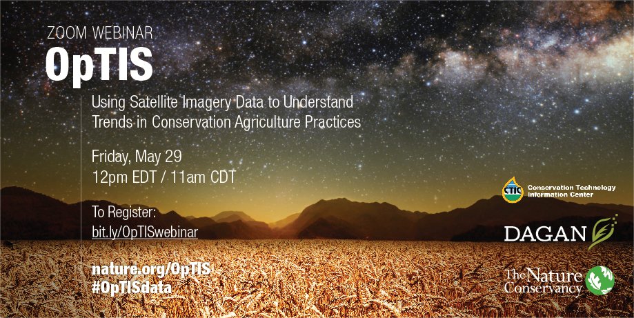 NatureAg's tweet image. It&apos;s all about the #agdata! 

Please join us this Friday for a 1-hour webinar to learn about #OpTISdata and how you can use it (at no cost) in your work. Register at bit.ly/OpTISwebinar. @ctic_tweet