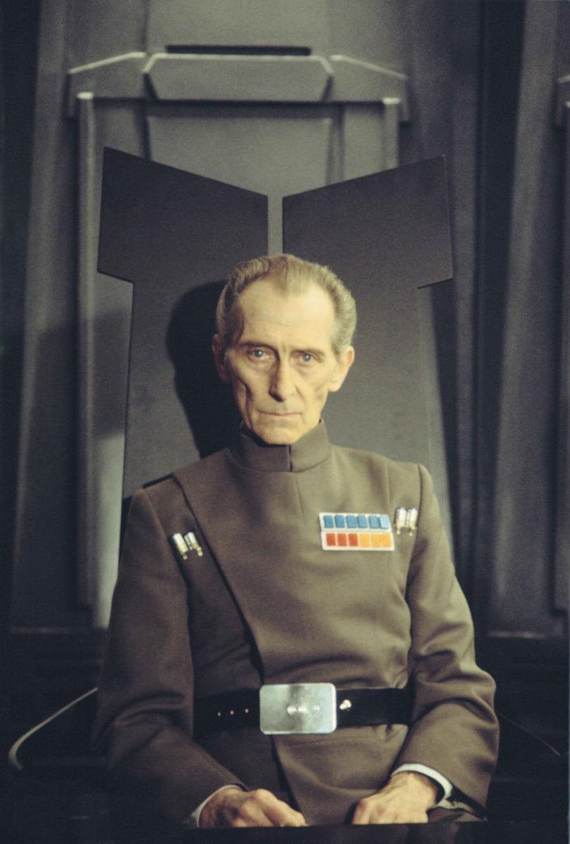 Peter Cushing famously wore slippers during the filming of Star Wars as the boots he was given hurt too much. Early publicity for the film portrayed Tarkin as the principle villain, not Darth Vader. Cushing says he was originally considered for the role of Ben Kenobi.