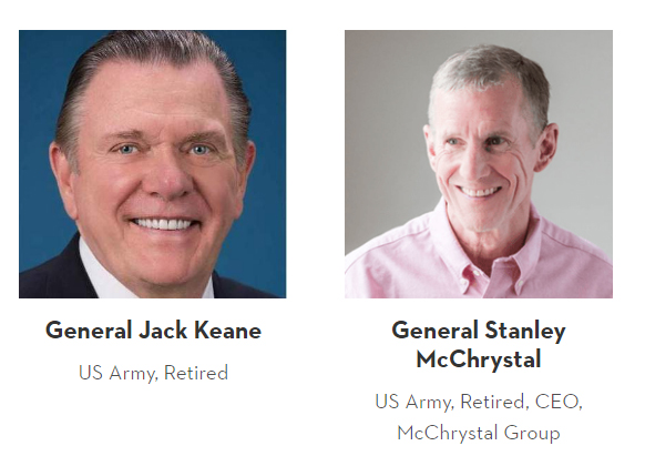 20/ Spirit of America Board & Advisors is a "who's who" of retired military and buisness professionals. Jack Keane, McChrystal, Hon George Schultz, and even Don Karl, a partner at Perkins Coie!! Source  https://spiritofamerica.org/about/board-and-advisors