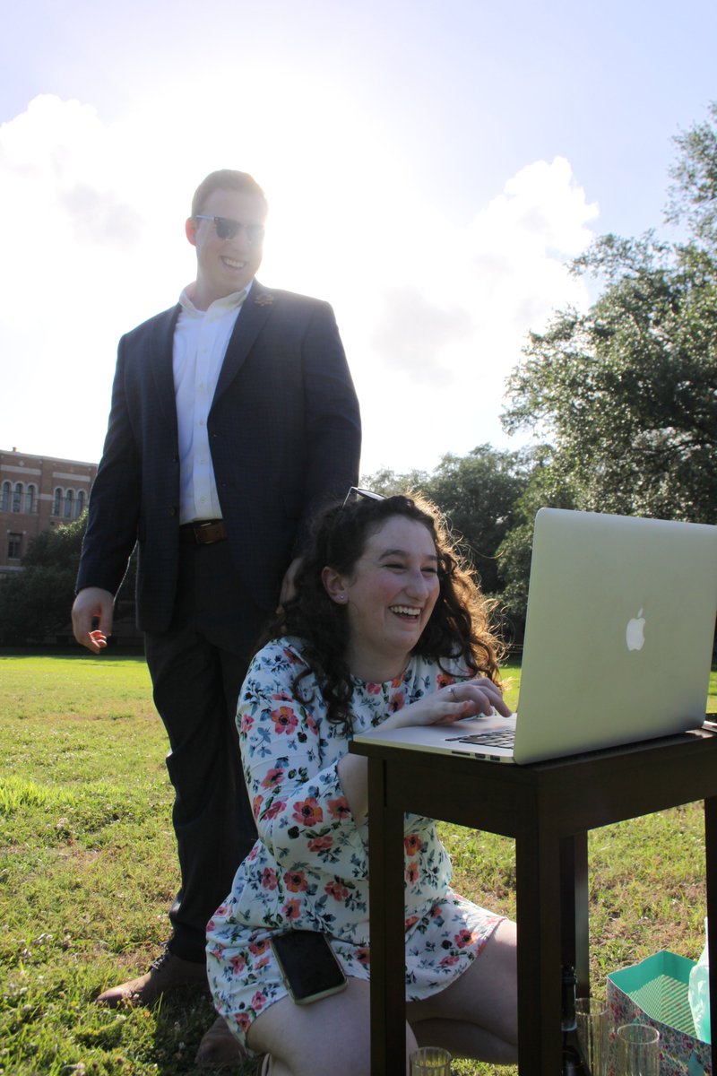 Info4College's tweet photo. Today we are swapping #wcw for #weddingwednesday! Please join us in congratulating Maria Pickett &amp; My College Resource alumni, Jordan Rothfeld on their marriage this weekend! #wedding  #virtualwedding #zoomwedding #covidwedding #coronaviruswedding #weddingphoto   #congratulations https://t.co/fvSFAHnhNv